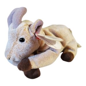 Ty Beanie Baby - GOATEE the Goat (8 Inch) Excellent Cond Stuffed Animal Toy